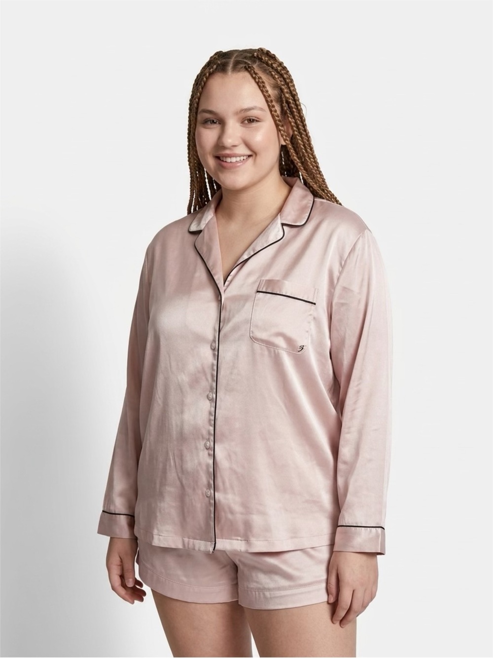 Victoria's Secret Light Pink Satin Pajama Top